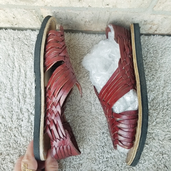 Child HUARACHE SANDALS (Big Kid 2) Authentic Handmade MEXICAN Leather W/Rubber - Picture 6 of 8